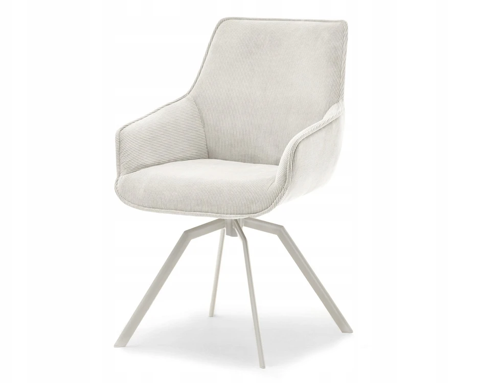Mebel Partner PATOGI ŠVIESOS LAIDŲ KĖDĖ ANT SUKIMOS ŠVIESOS KOJELĖS LAOMI ŠVIESI BEIGE