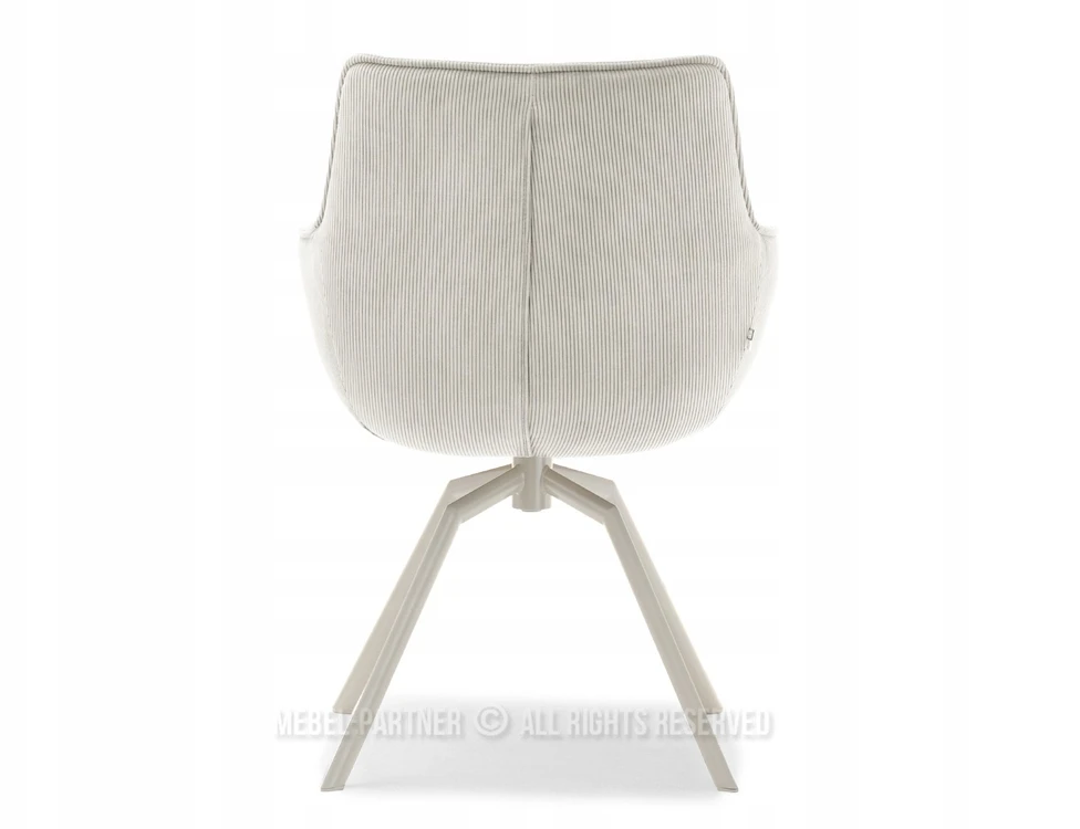 Mebel Partner PATOGI ŠVIESOS LAIDŲ KĖDĖ ANT SUKIMOS ŠVIESOS KOJELĖS LAOMI ŠVIESI BEIGE