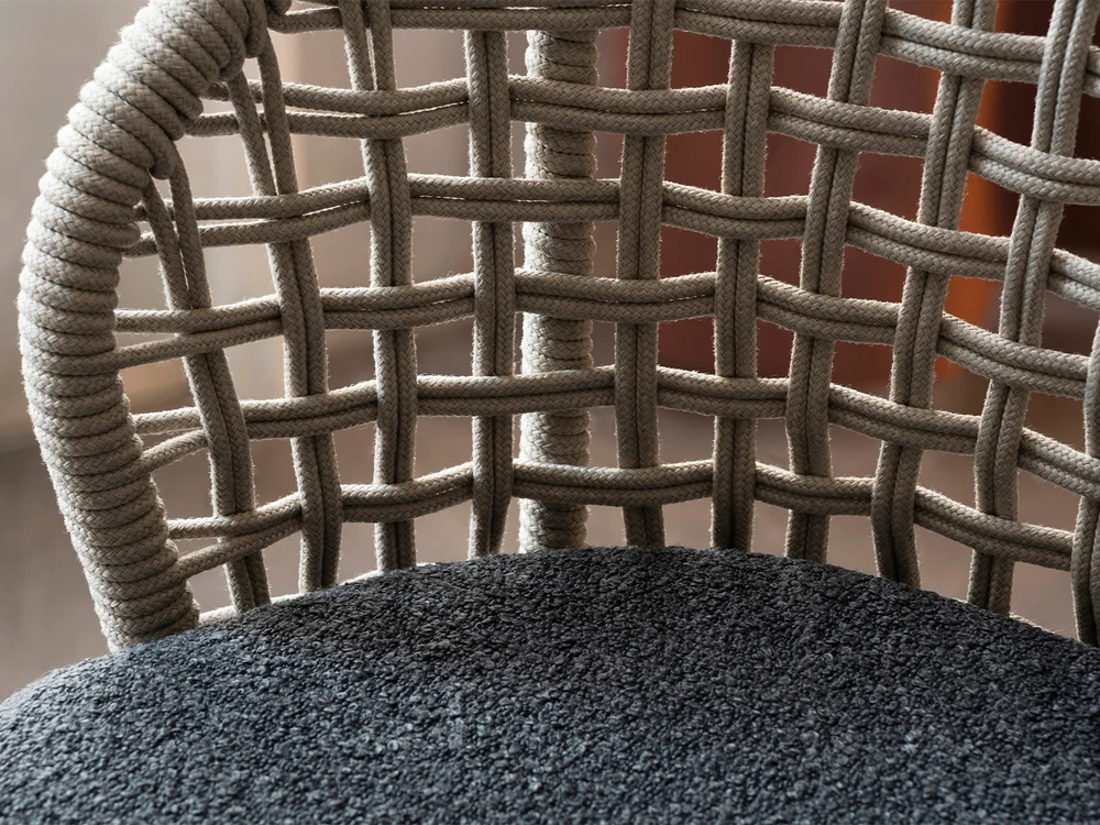 Mebel Partner Pinta baro kėdė virtuvės salai GRAPHITE BOUCLE MOE SAND Juodas