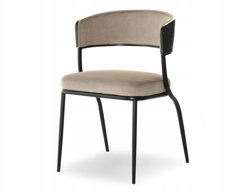 Mebel Partner RAFINUOTA VALGOMO KĖDĖ, LENKINTA MEDIENA, SUBTILIOS FORMOS MALIA BEIGE