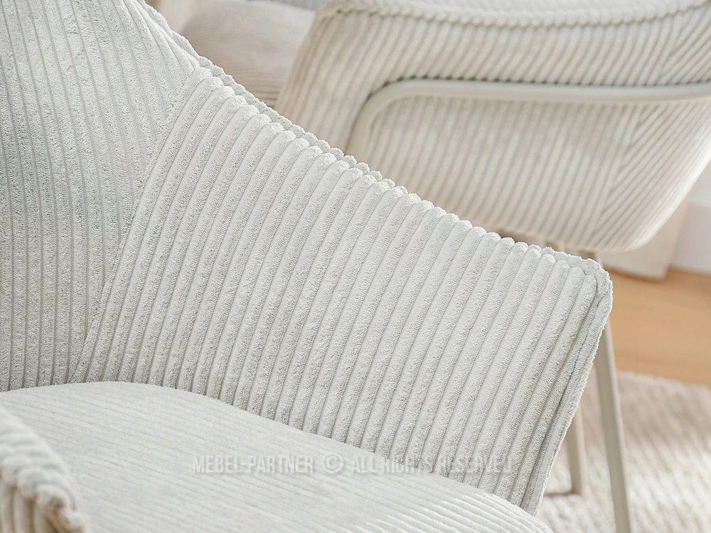 Mebel Partner ŠVIESUS VIVIEN ŠVIESIAI BEIGE VIDUTINĖ KĖDĖ SU SMĖLĖS KOJĖLĖMIS