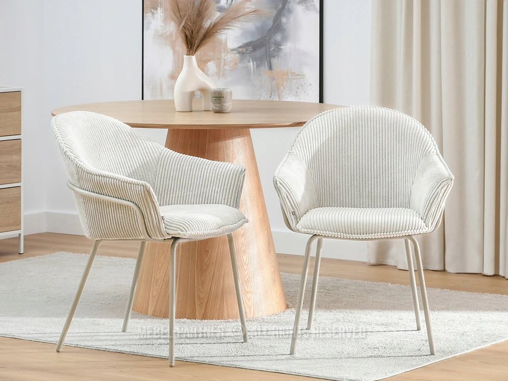 Mebel Partner ŠVIESUS VIVIEN ŠVIESIAI BEIGE VIDUTINĖ KĖDĖ SU SMĖLĖS KOJĖLĖMIS
