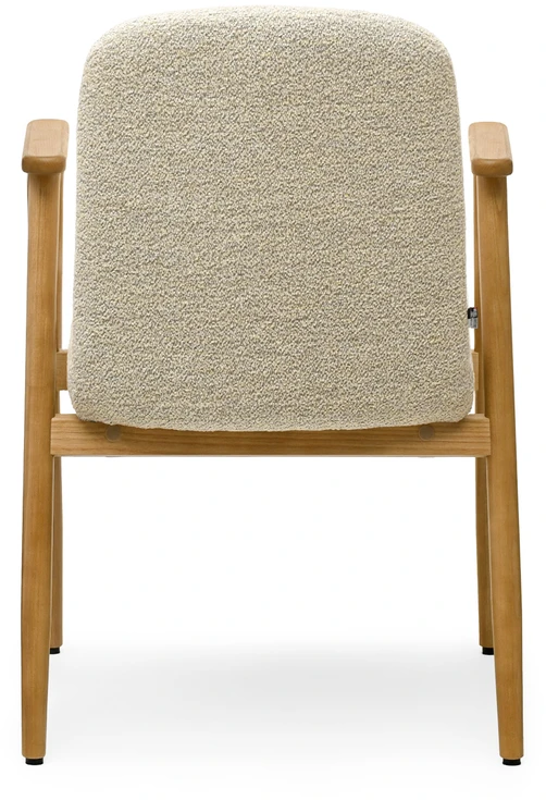 Mebel Partner VINTAGE STILIAUS KĖDĖ SU Ąžuolo porankiais LOFOT BEIGE BOUCLE