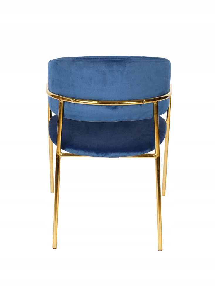 Meble Jeziorny GLAMOUR KĖDĖ, AUKSINĖS KOJELĖS, DYGTAS VELVET NAVY NAVY