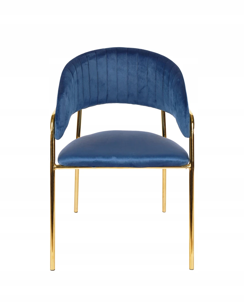 Meble Jeziorny GLAMOUR KĖDĖ, AUKSINĖS KOJELĖS, DYGTAS VELVET NAVY NAVY