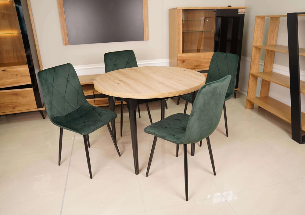 Meble Moskaa HOMCOM valgomojo kėdės 2 modernių virtuvės kėdžių rinkinys Scandi dizainas svetainės kėdė minkšta kėdė biuro kėdė velvetas metalas žalia 52x54x79cm