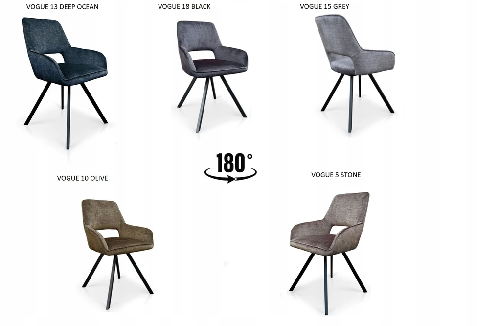 Meblomoda Portland pasukama kėdė, Vogue 13 audinys, tamsiai mėlyna, su grąžinimo mechanizmu