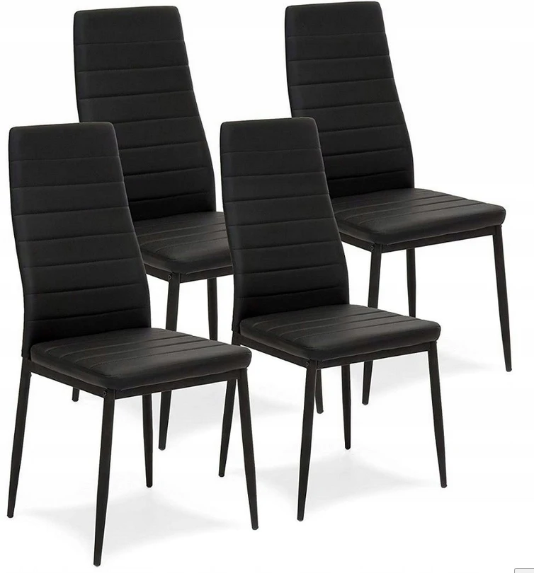 Meblowe Love 4x MODERNIOS JUODOS ODINĖS KĖDĖS 258
