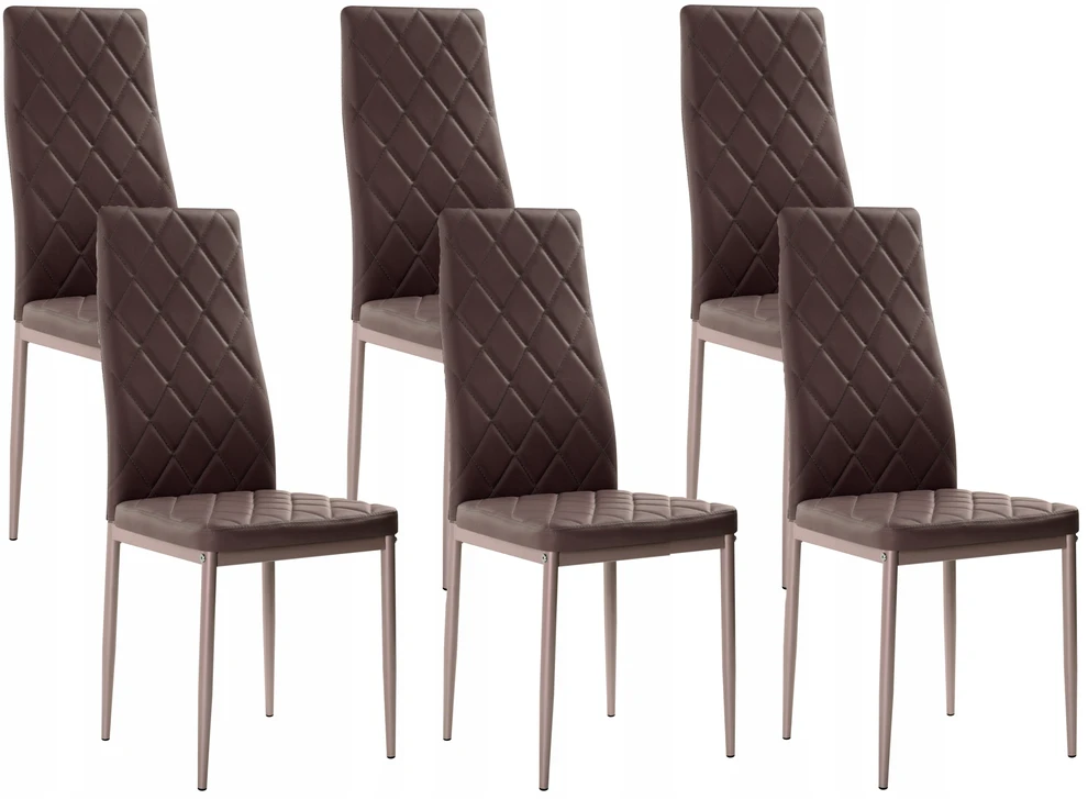 Meblowe Love 6x MODERNĖS RUDOS ODINĖS ROMBY KĖDĖS 258A