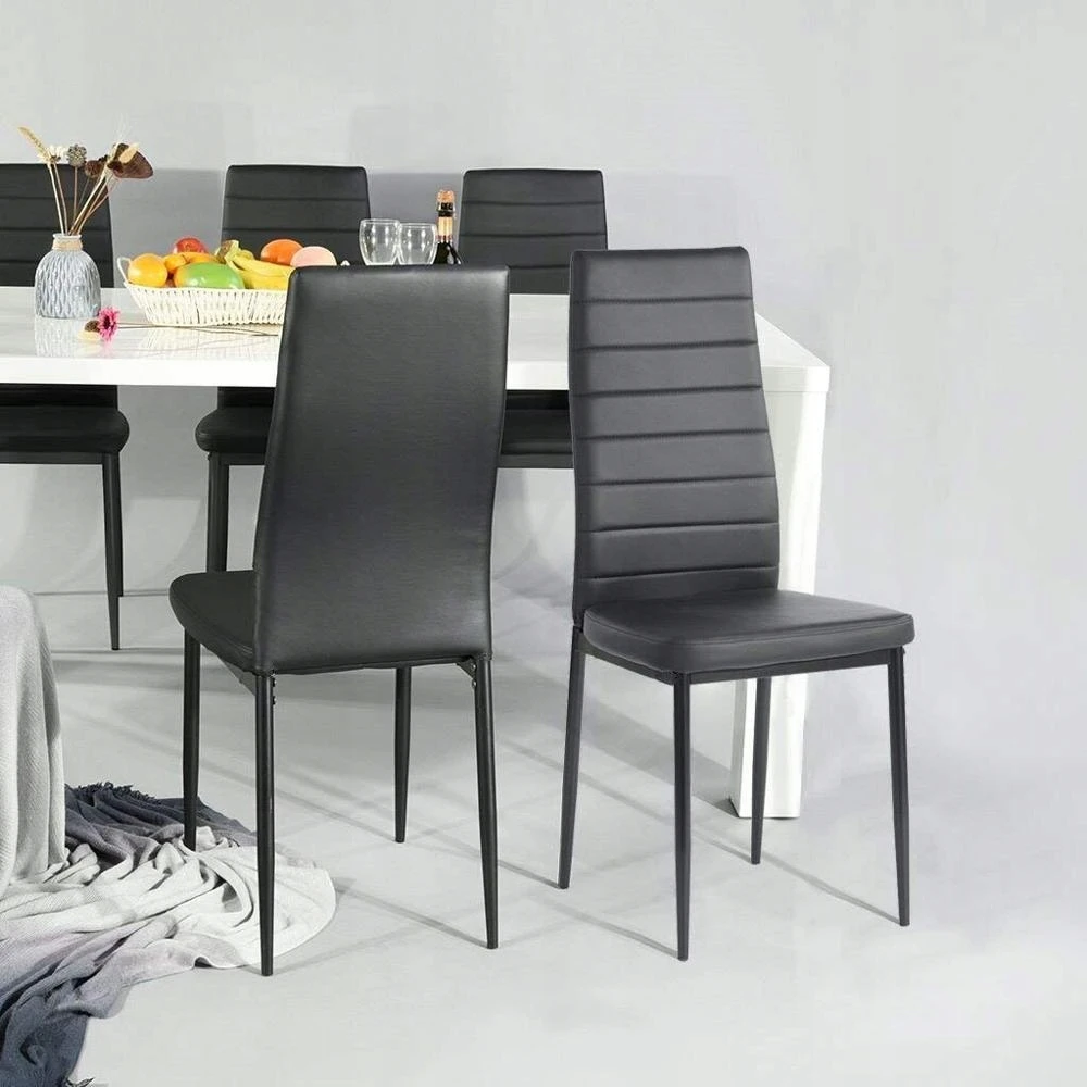 Meblowe Love 6x MODERNIOS JUODOS ODINĖS KĖDĖS SVETAINEI 258