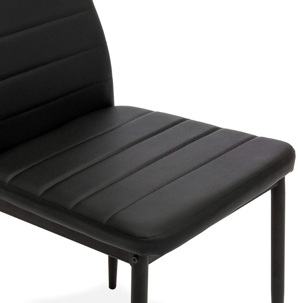Meblowe Love 6x MODERNIOS JUODOS ODINĖS KĖDĖS SVETAINEI 258