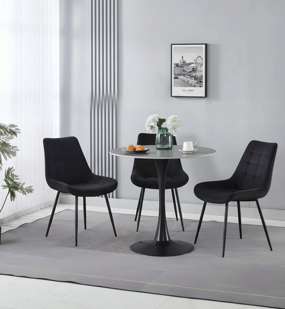 Meblowe Love AKSOMINĖ MINŠTINĖ KĖDĖ SU JUOTOMIS VISO METALINĖMIS KOJĖLĖMIS - 017