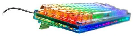 Mechaninė DELTACO GAMING klaviatūra,US išdėstymas, permatoma, RGB / 4222267 / GAM-160-T-US