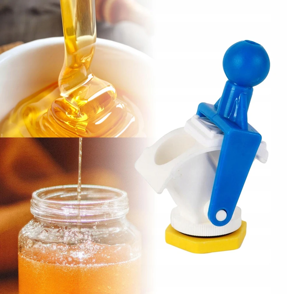 Medaus siurbimo vožtuvas Honey Taps bičių purtytuvas su rutulinės rankenos jungiamosiomis detalėmis mėlynos spalvos