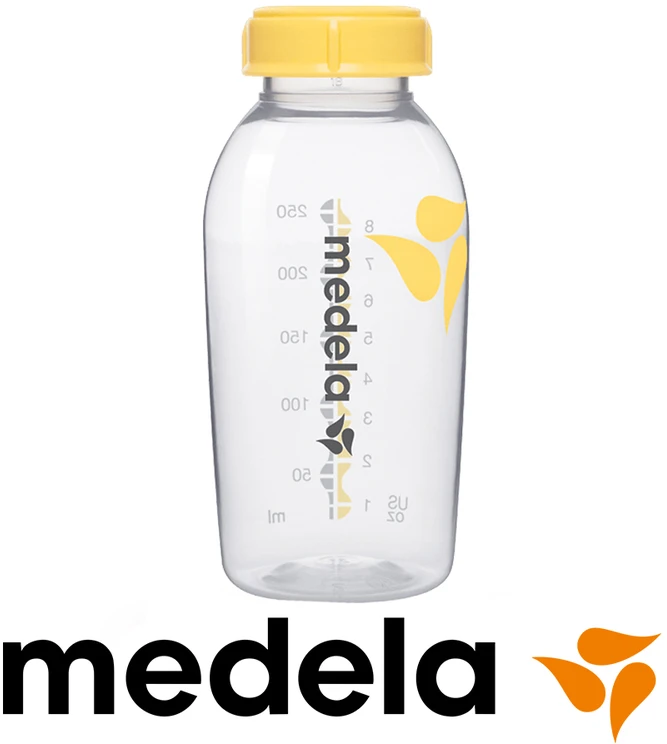 Medela 1x pieno laikymo buteliukas su spauda 250ml
