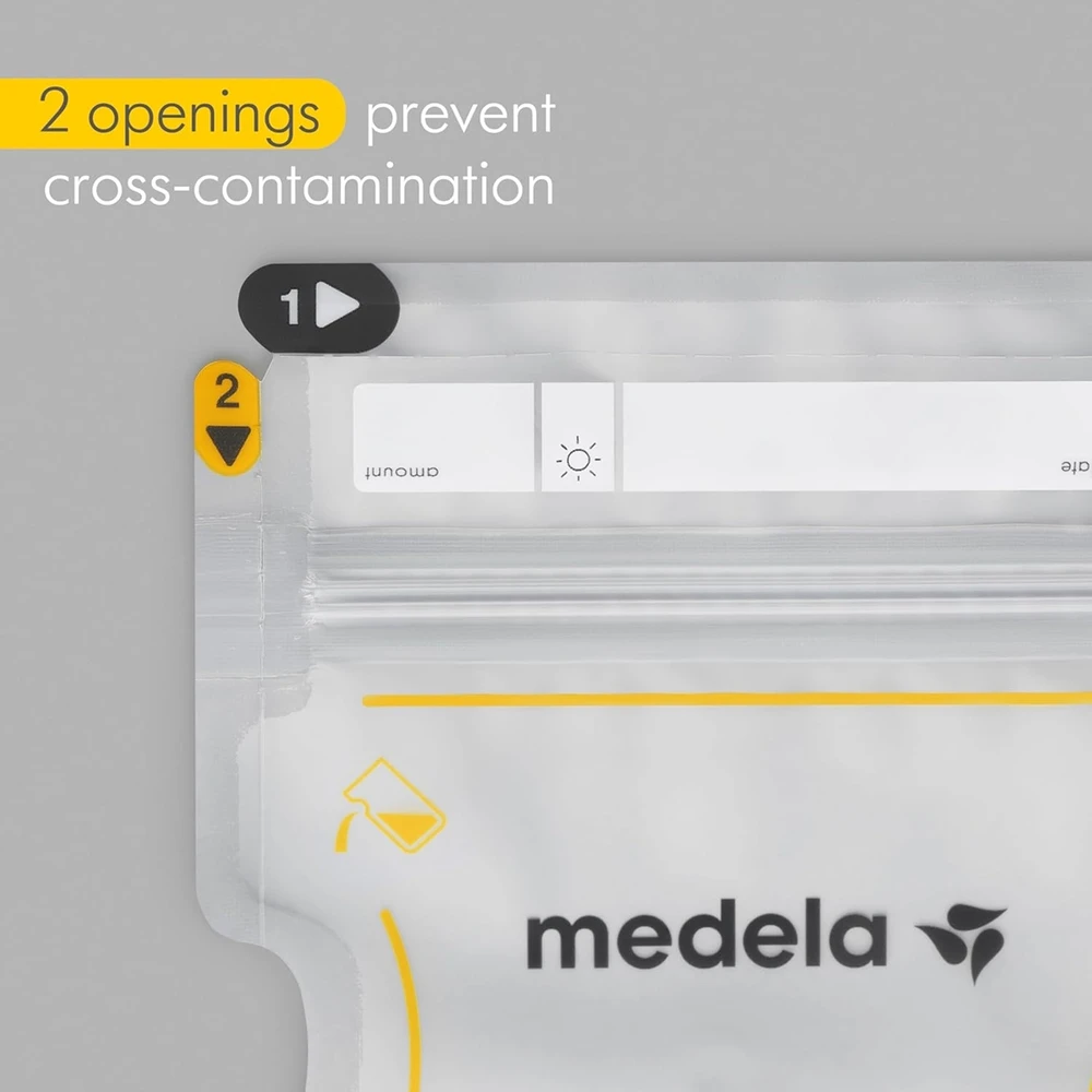 MEDELA EASY POUR MOTINOS PIENO LAIKYMO MAIŠELIAI, 210 ML, 100 VNT.