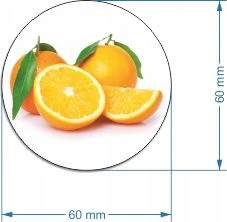 Media Mag Magnesy na lodówkę apvalus su tekturą OWOCE 19 vnt