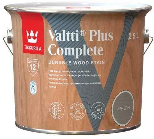Medienos dažyvė TIKKURILA VALTTI PLUS COMPLETE, šilko matiniai, pilkos sp., 0,75 l