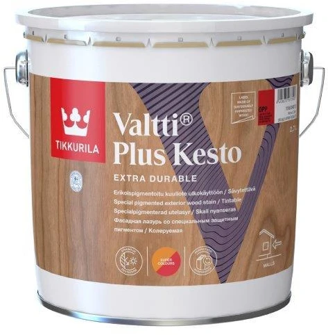 Medienos dažyvė TIKKURILA VALTTI PLUS KESTO, EPP bazė, 9 l