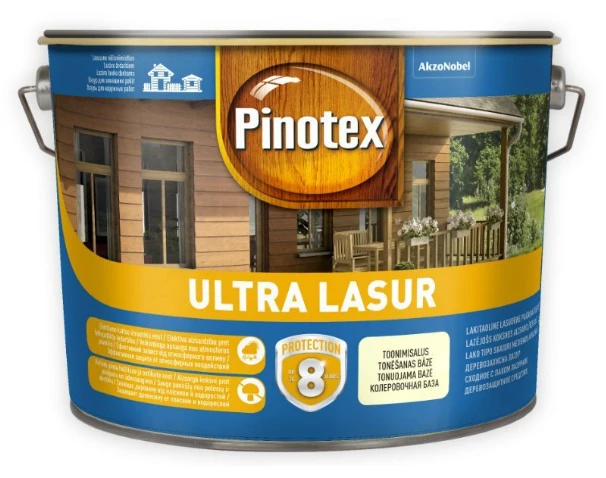 Medienos impregnantas PINOTEX ULTRA LASUR EU, pilkos spalvos, 3 l