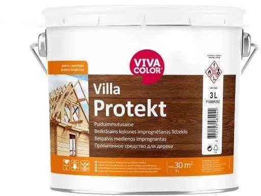 Medienos impregnantas VIVACOLOR VILLA PROTEKT, bespalvis, 1 l
