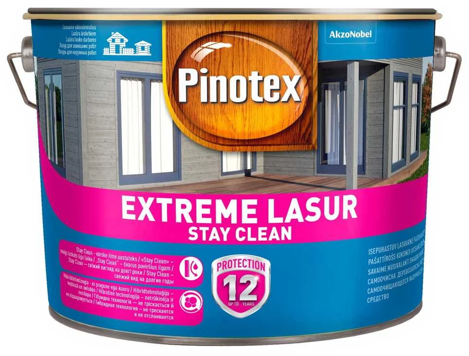 Medienos lazūra PINOTEX EXTREME LASUR, bespalvė, 10 l