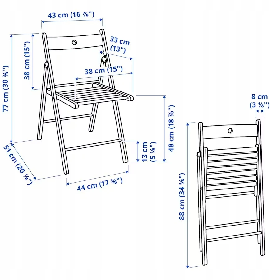 MEDINĖ SODO KĖDĖ, SULANKSTAMAS, Juodas, Tvirtas, Tvirtas, IKEA FROSVI