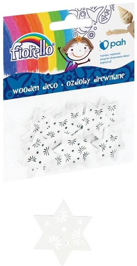 Medinės dekoracijos "fiorello" Gr-wd811, žvaigždutės 29mm (15 vnt.)