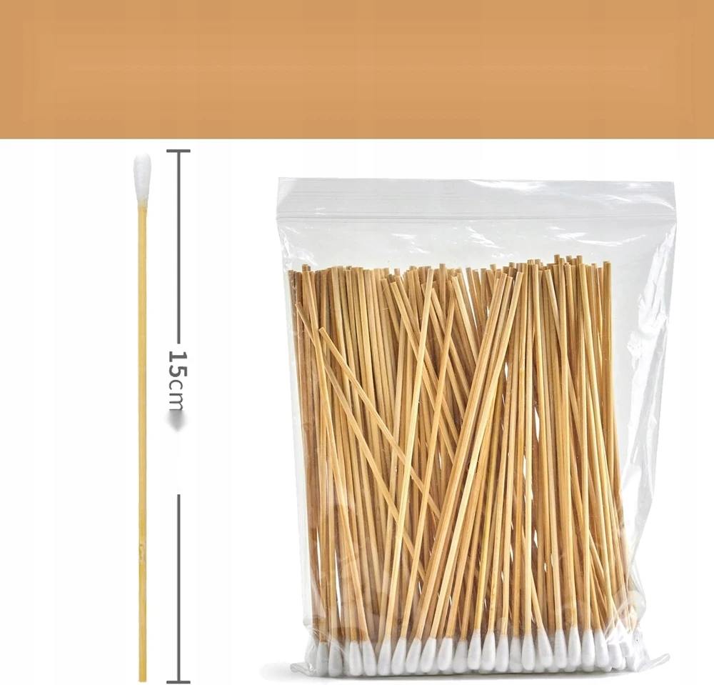MEDINĖS HIGIENOS LAZDĖS ILGOS 15 CM 300 Vnt.