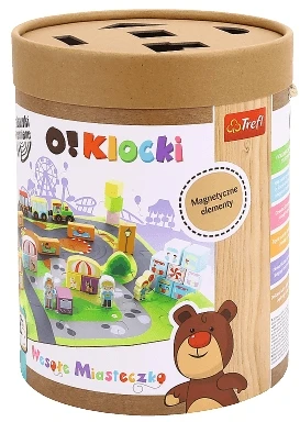 Medinės kaladėlės Trefl O!Blocks Happy Town