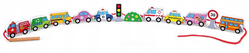 Viga Mediniai Žaislai Rustino Blokai Automobiliai
