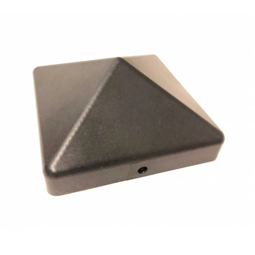 Juodas piramidinis stulpo dangtelis 7x7 cm