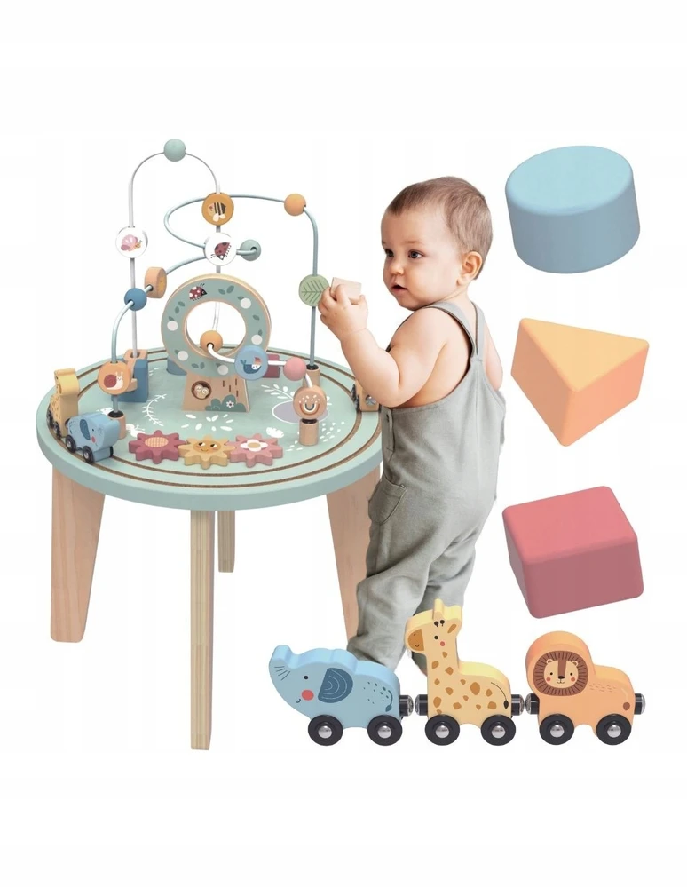 Viga Toys Medinis Edukacinis Stalas Manipuliacija Su Gyvūnais