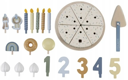 Medinis gimtadienio tortas Little Dutch, melsvas
