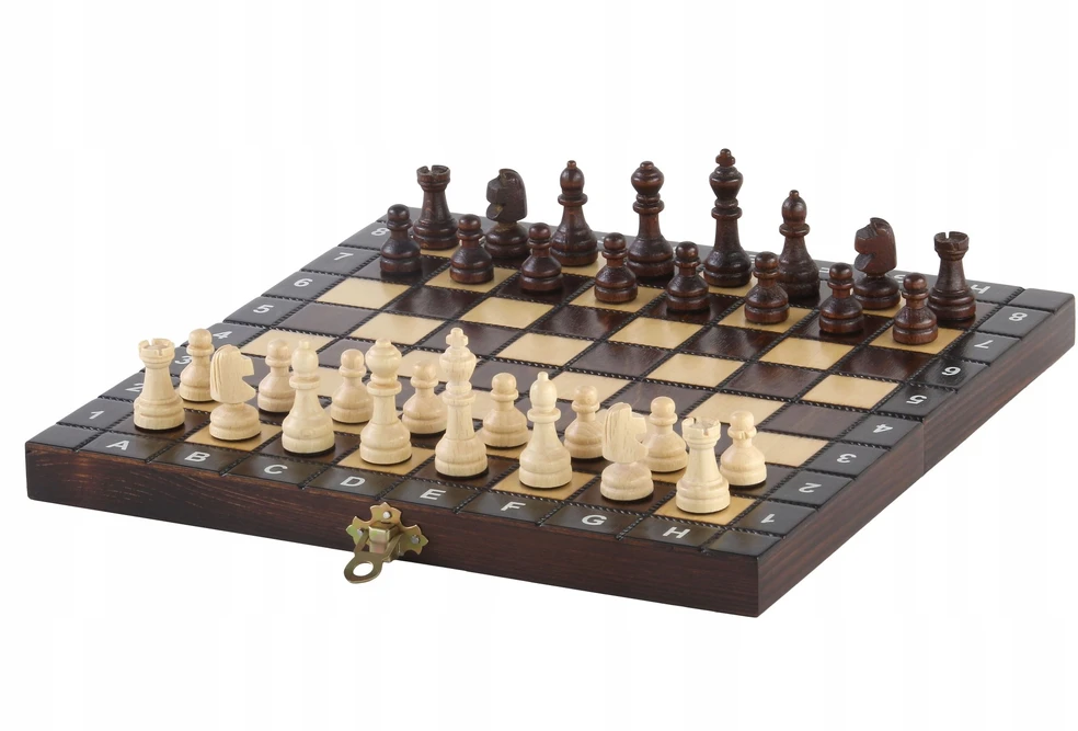 Provechess Medinis mokyklinis komplektas 28×28 cm | Šachmatai + šaškės + nardai