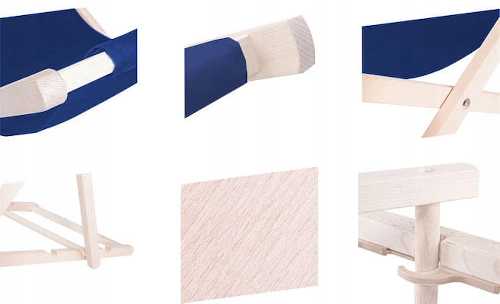 Springos Sulankstomas Medinis Gultas Navy Mėlyna DC0001 NB