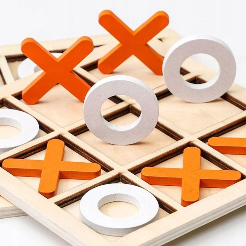 MEDINIS TIC-TAC-TOE ŽAIDIMAS VAIKAMS LOGINIS KULTO ŽAIDIMAS