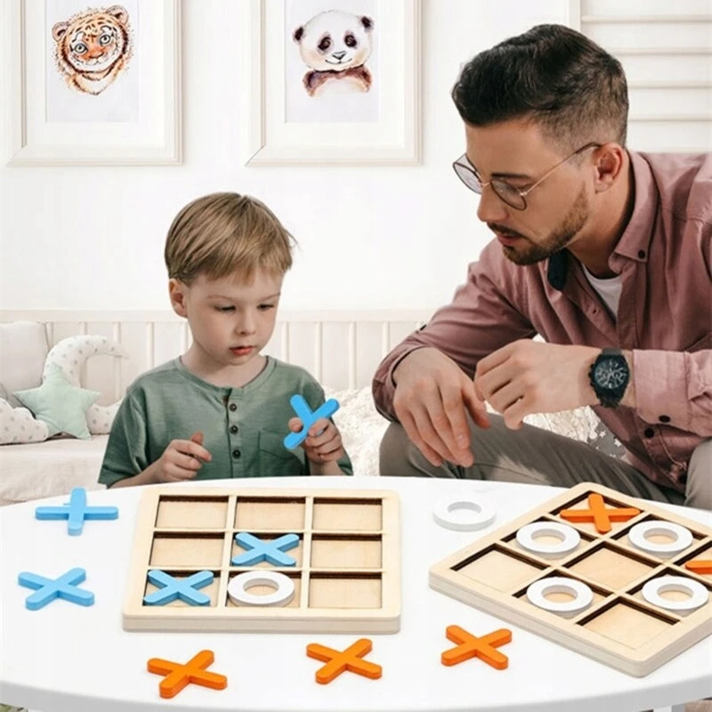 MEDINIS TIC-TAC-TOE ŽAIDIMAS VAIKAMS LOGINIS KULTO ŽAIDIMAS