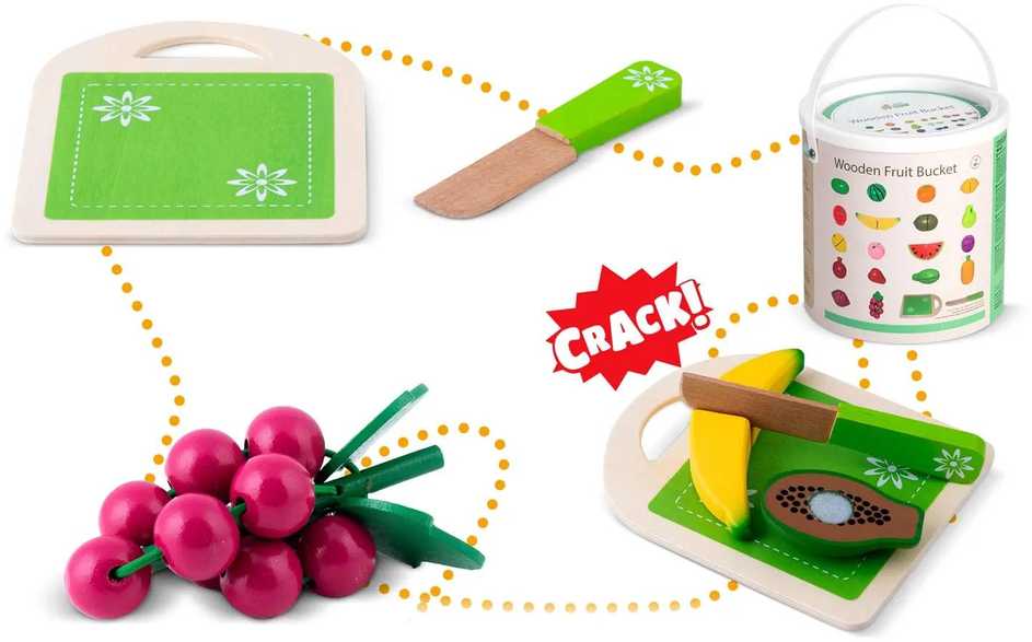 Medinis vaisių žaislas pjaustymui RK-872 Ricokids