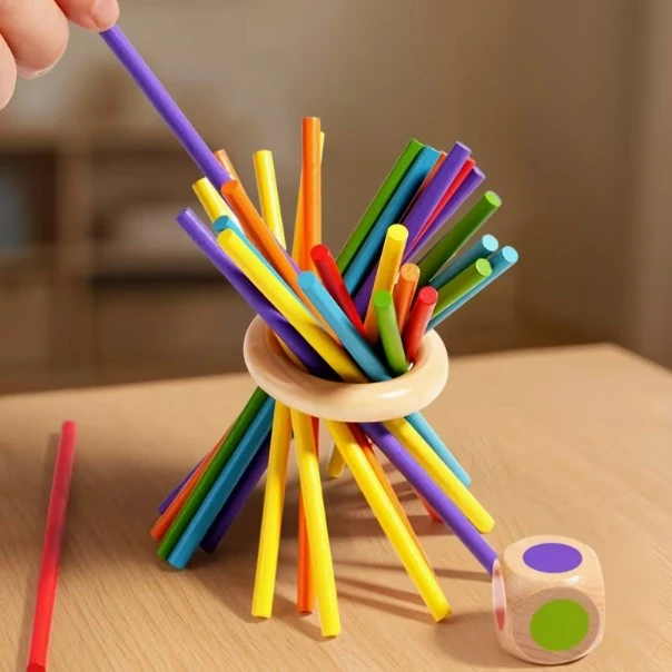 Medinis žaislas Montessori arkadinis žaidimas, atpalaiduojantis, kovojantis su stresu