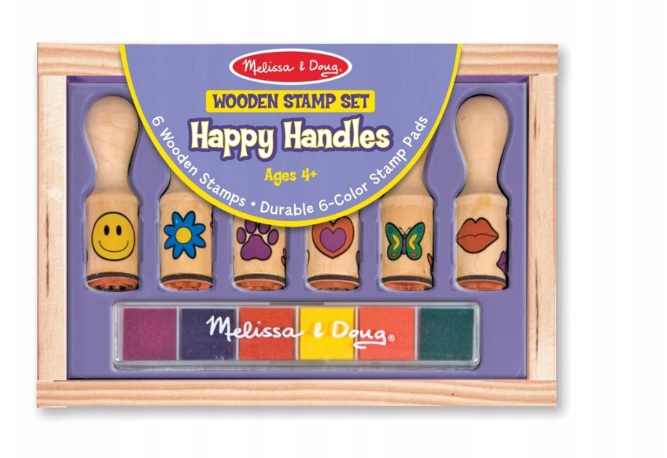 Medinių antspaudų su rankenėlėmis rinkinys Melissa & Doug