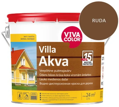 Medinių fasadų dažai PINOTEX WOOD PAINT AQUA, tamsiai rudos sp., 2,5 l