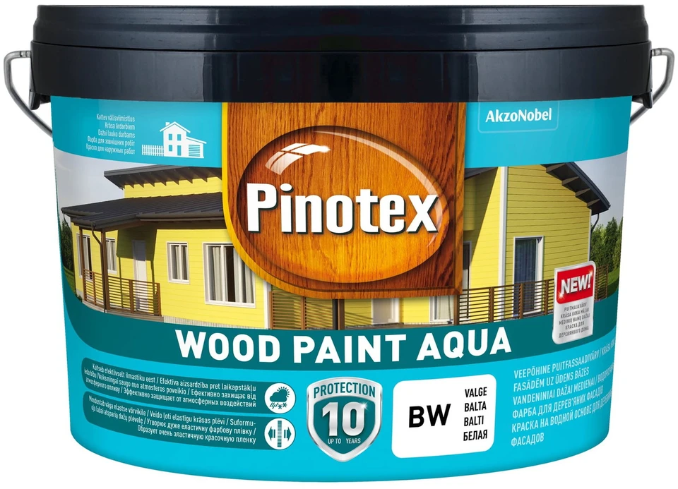 Medinių fasadų dažai PINOTEX WOOD PAINT AQUA, BW bazė, 1 l