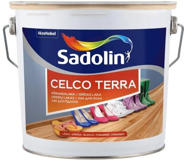 Medinių grindų lakas SADOLIN CELCO TERRA 20, pusiau matinis, 10 l