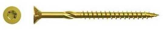 GLTX medvaržčiai su T-17 įpjova, geltonai cinkuoti, TORX25, 5.0x90/50 (10 vnt.)