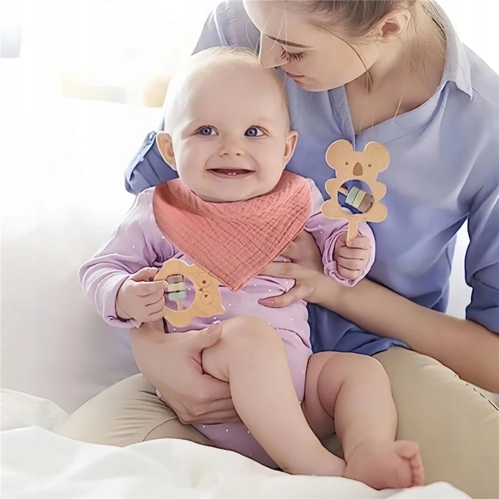 Medvilninis margaspalvis Baby-k vaikiškas šalikas 10 vnt.