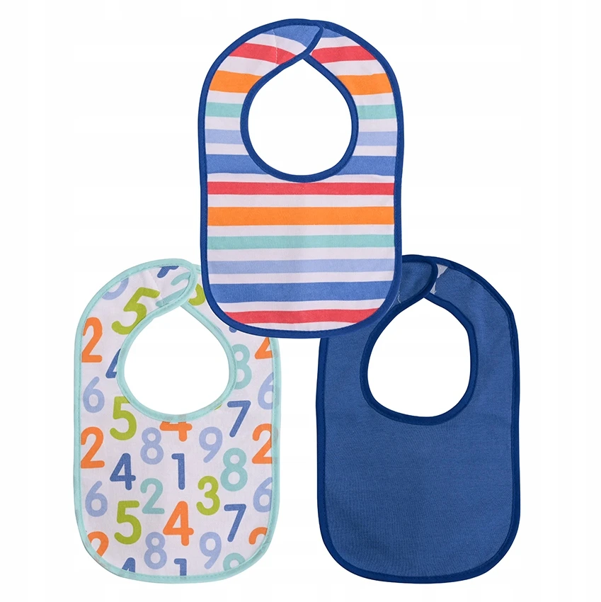 Medvilninis seilinukas kūdikiui su Velcro, 3 vnt. Lorelli BOY komplektas