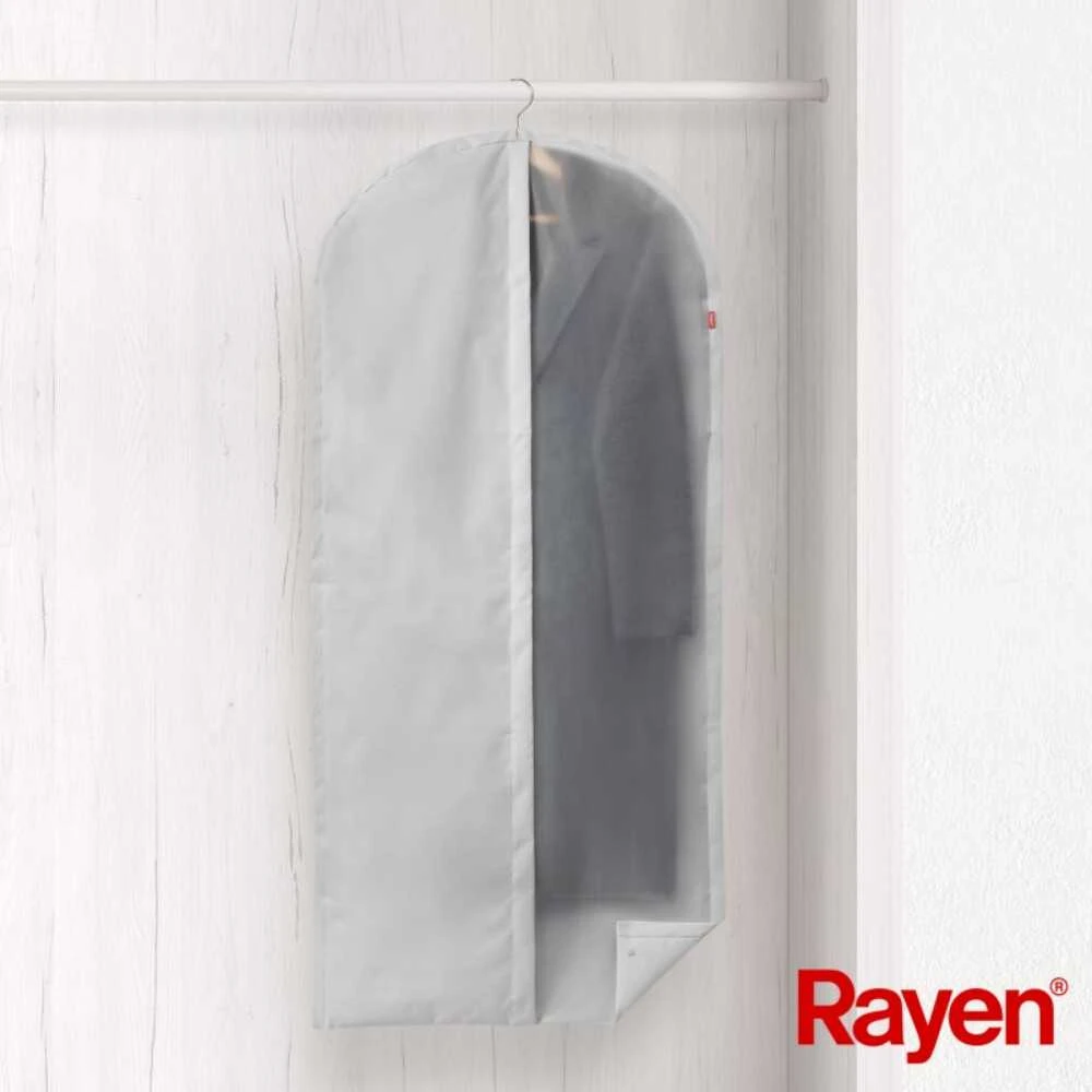Medžiaginis rūbų maišas M Premium Rayen 60x135cm pilkas