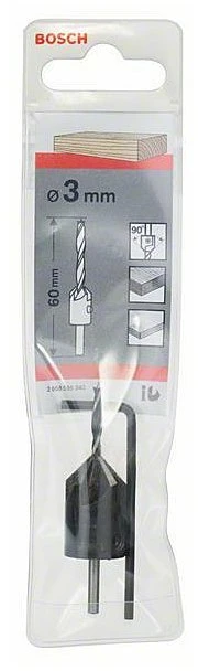 Bosch Grąžtas medžiui D 3,0 mm, 1 vnt.