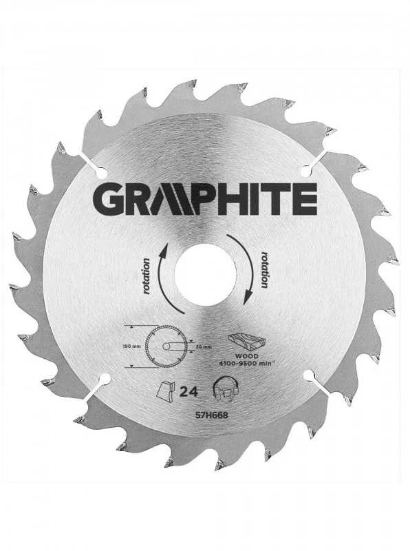 Graphite Diskas foridaliniam pjūklui, 190x30 mm